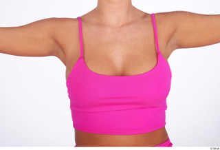 Reeta casual chest dressed pink crop top upper body 0001.jpg